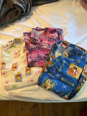 3 Scrub shirts-Cartoon Prints